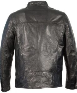Leather Motorcycle Jackets Milwaukee Leather SFM1865 Men's Black Classic Leather Jacket With Zipper Closure