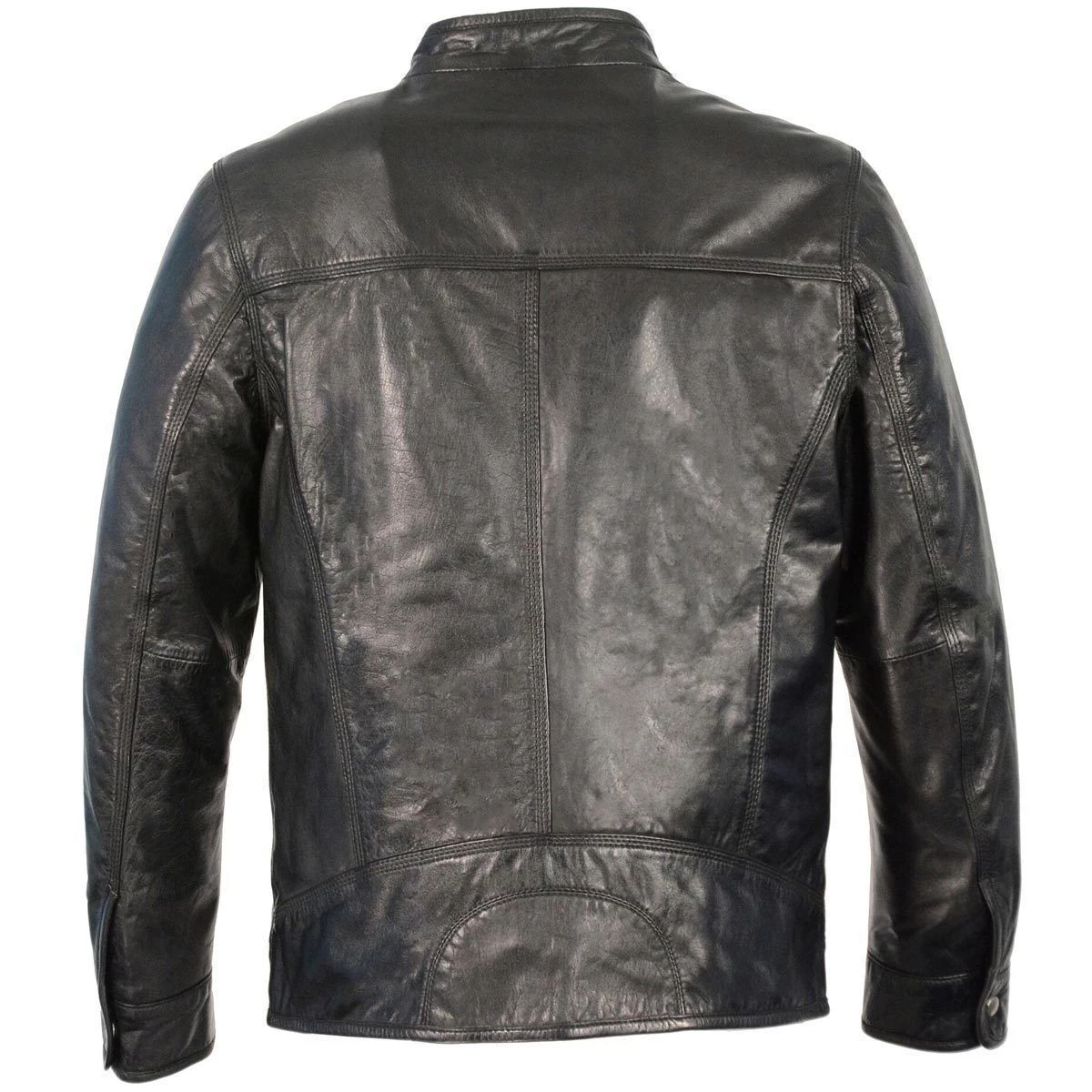 Leather Motorcycle Jackets Milwaukee Leather SFM1865 Men's Black Classic Leather Jacket With Zipper Closure