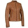 Leather Motorcycle Jackets Milwaukee Leather SFL2860 Saddle Women's Zip Front Stand Up Collar Leather Jacket