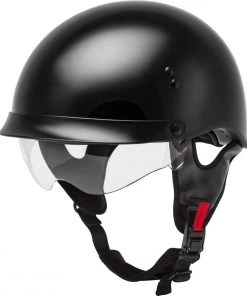 Riding Gear Gmax HH-65 Full Dressed Half Helmet Black