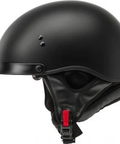 Gmax HH-65 Full Dressed Half Helmet Matte Black