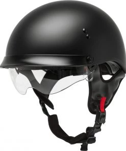 Gmax HH-65 Full Dressed Half Helmet Matte Black
