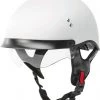 Gmax HH-65 Full Dressed Half Helmet Matte White Riding Gear