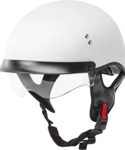 Gmax HH-65 Full Dressed Half Helmet Matte White Riding Gear