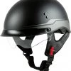 Gmax HH-65 Full Dressed Half Helmet Source Matte Black And Silver Riding Gear