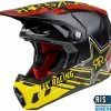 Riding Gear Fly Racing 73-4309 Formula Cc Rockstar Helmet Black/Red/Yellow