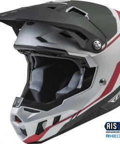 Riding Gear Fly Racing 73-4313 Formula Cc Driver Helmet Matte Silver/Red/White