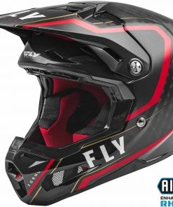 Fly Racing 73-4422 Formula Carbon Axon Helmet Black/Red/Khaki