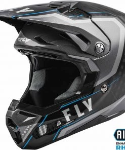 Fly Racing 73-4423 Formula Carbon Axon Helmet Black/Grey/Blue