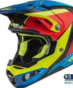 Fly Racing 73-4433 Formula Carbon Prime Helmet Hi-Vis/Blue/Red
