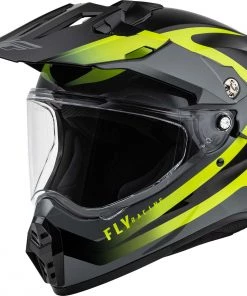 Fly Racing 73-7024 Trekker Pulse Helmet Black/Hi-Vis Riding Gear