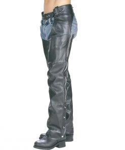 Motorcycle Pants & Chaps Xelement 7550 'Classic' Black Unisex Leather Motorcycle Chaps