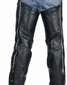 Motorcycle Pants & Chaps Xelement 7550 'Classic' Black Unisex Leather Motorcycle Chaps