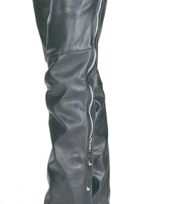 Motorcycle Pants & Chaps Xelement 7550'Classic' Black Unisex Leather Motorcycle Chaps