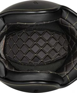 Riding Gear Highway 21 Matte Black .38 Retro Open Face 3/4 Helmet