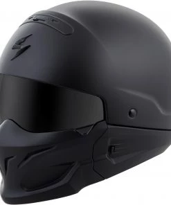 Scorpion Exo 75-1600 'Covert' Open-Face Helmet Matte Black Riding Gear