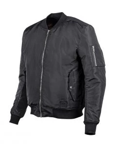 Cortech ‘The Skipper’ Mens Classic Black Bomber Jacket With Armor