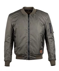 Cortech ‘The Skipper’ Mens Classic Olive Bomber Jacket With Armor
