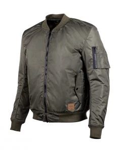 Cortech ‘The Skipper’ Mens Classic Olive Bomber Jacket With Armor