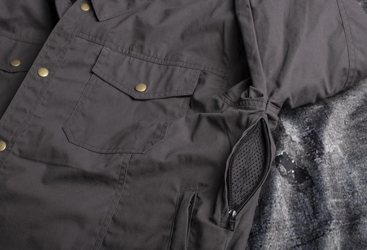 Cortech ‘The Denny’ Men’s Charcoal Classic Traditional Canvas Jacket With Armor Motorcycle Jackets