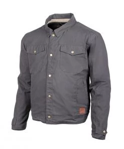 Cortech ‘The Denny’ Men’s Charcoal Classic Traditional Canvas Jacket With Armor Motorcycle Jackets