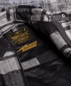 Cortech ‘The Bender’ Mens Red Tide Premium Motorcycle Riding Flannel Shirt With Armor