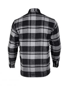 Armored Flannel Shirts Cortech ‘The Bender’ Mens Storm Grey Premium Motorcycle Riding Flannel Shirt With Armor