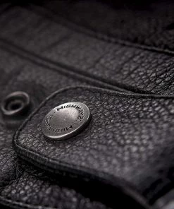 Highway 21 Primer Men's Black Leather Jacket