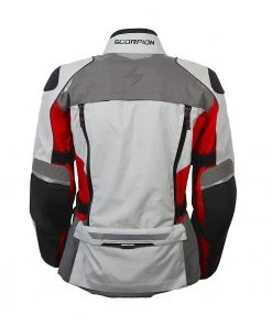 Scorpion EXO Scorpion Yosemite XDR Men's Grey/Red Textile Jacket With Armor