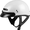 Gmax 72-5422 GM-35 Full Dressed Half Helmet Pearl White