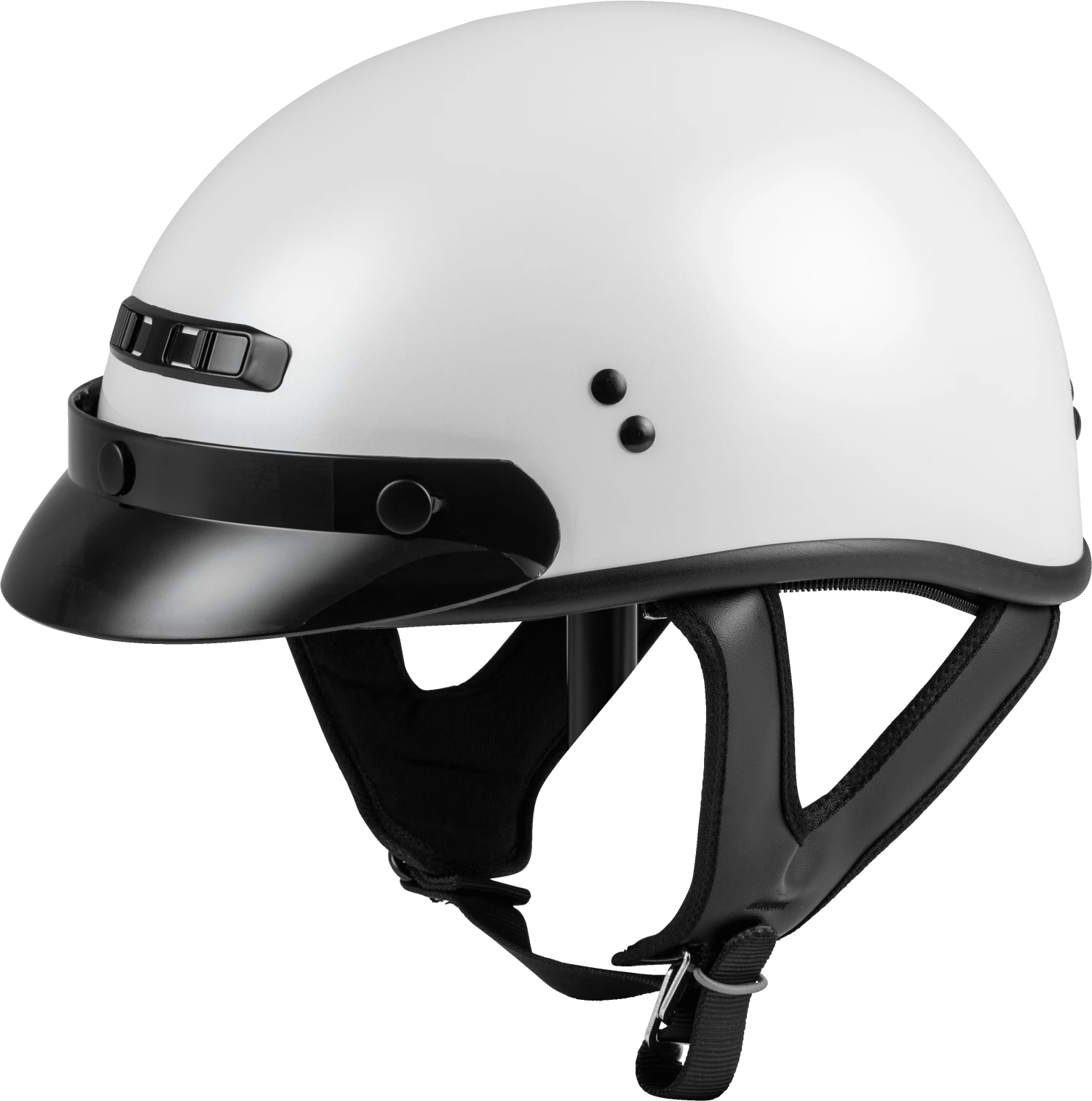 Gmax 72-5422 GM-35 Full Dressed Half Helmet Pearl White