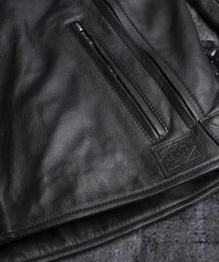 Cortech'The Marquee' Mens Black Premium Leather Jacket With Removable Hoodie And SAS-TEC Armor Motorcycle Jackets