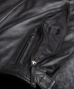 Cortech'The Marquee' Mens Black Premium Leather Jacket With Removable Hoodie And SAS-TEC Armor Motorcycle Jackets