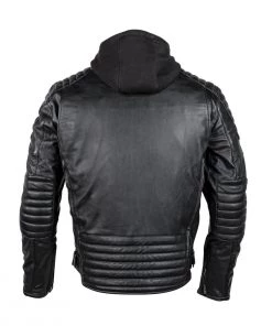 Cortech 'The Marquee' Mens Black Premium Leather Jacket With Removable Hoodie And SAS-TEC Armor Motorcycle Jackets