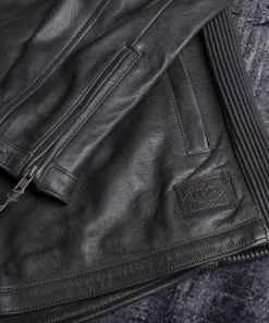 Motorcycle Jackets Cortech ‘The Idol' Mens Black Traditional Premium Leather Motorcycle Jacket With SAS-TEC Armor