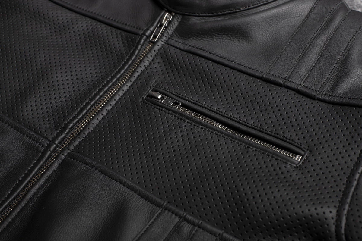 Cortech ‘The Runaway’ Women’s Black Café Inspired Premium Leather Motorcycle Jacket With SAS-TEC Armor Motorcycle Jackets