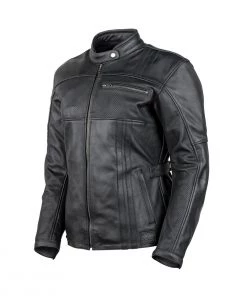 Cortech ‘The Runaway’ Women’s Black Café Inspired Premium Leather Motorcycle Jacket With SAS-TEC Armor Motorcycle Jackets