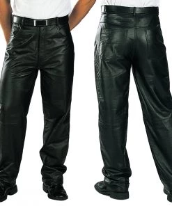 Xelement 860 Men's 'Classic' Black Loose Fit Leather Pants
