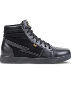 Cortech ‘The Slayer’ Mens Black Casual Street Style Suede With Leather High-Top Riding Shoe Riding Gear