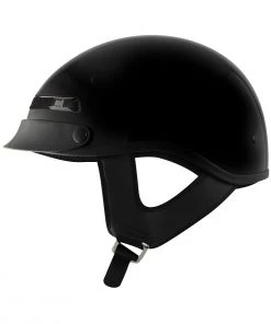 Riding Gear Zox ST-225B 'Alto Custom' Glossy Black Motorcycle Half Helmet
