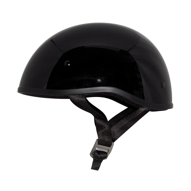 Riding Gear ZOX ST-225A ‘Retro Street’ Glossy Black Motorcycle Half Helmet
