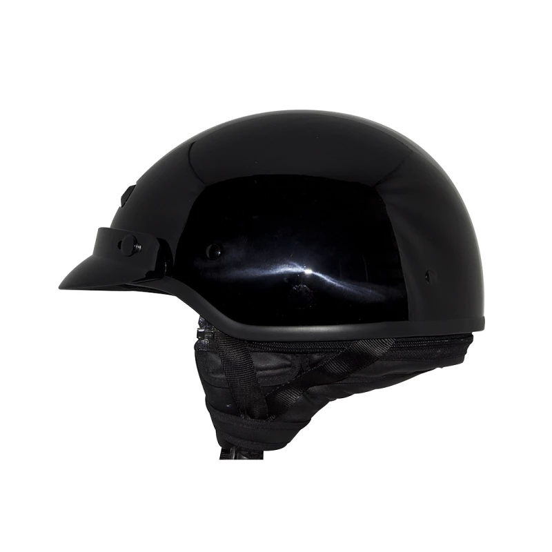 Riding Gear ZOX ST-224 ‘Banos STG Street’ Glossy Black Motorcycle Half Helmet