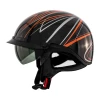 ZOX ST-235A ‘Roadster DDV' Orange Motorcycle Half Helmet With Drop Down Visor