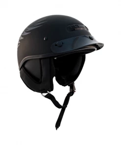 ZOX ST-225B ‘Alto Custom' Eagle Silver Motorcycle Half Helmet