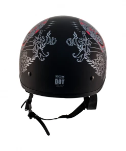 ZOX ST-225A ‘Retro Old School' Muerte Matte Grey Motorcycle Half Helmet