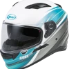 Gmax 72-5131 FF-98 'Oosis' Full-Face Helmet Matte Wht/Teal/Grey