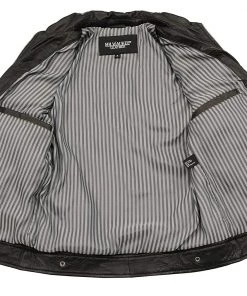 Milwaukee Leather SFM1810 Men's Black Lamsbkin Patch Pocket Leather Jacket