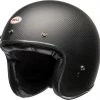 Bell Helmets Riding Gear Bell Core Since '54 Custom 500 Carbon Matte Black Open Face Helmet