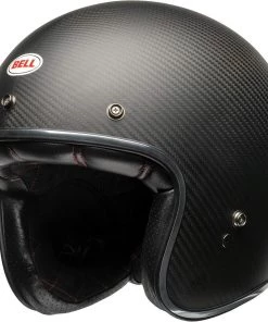 Bell Helmets Riding Gear Bell Core Since '54 Custom 500 Carbon Matte Black Open Face Helmet