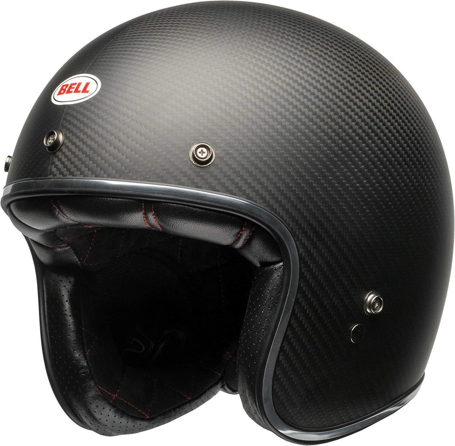 Bell Helmets Riding Gear Bell Core Since '54 Custom 500 Carbon Matte Black Open Face Helmet